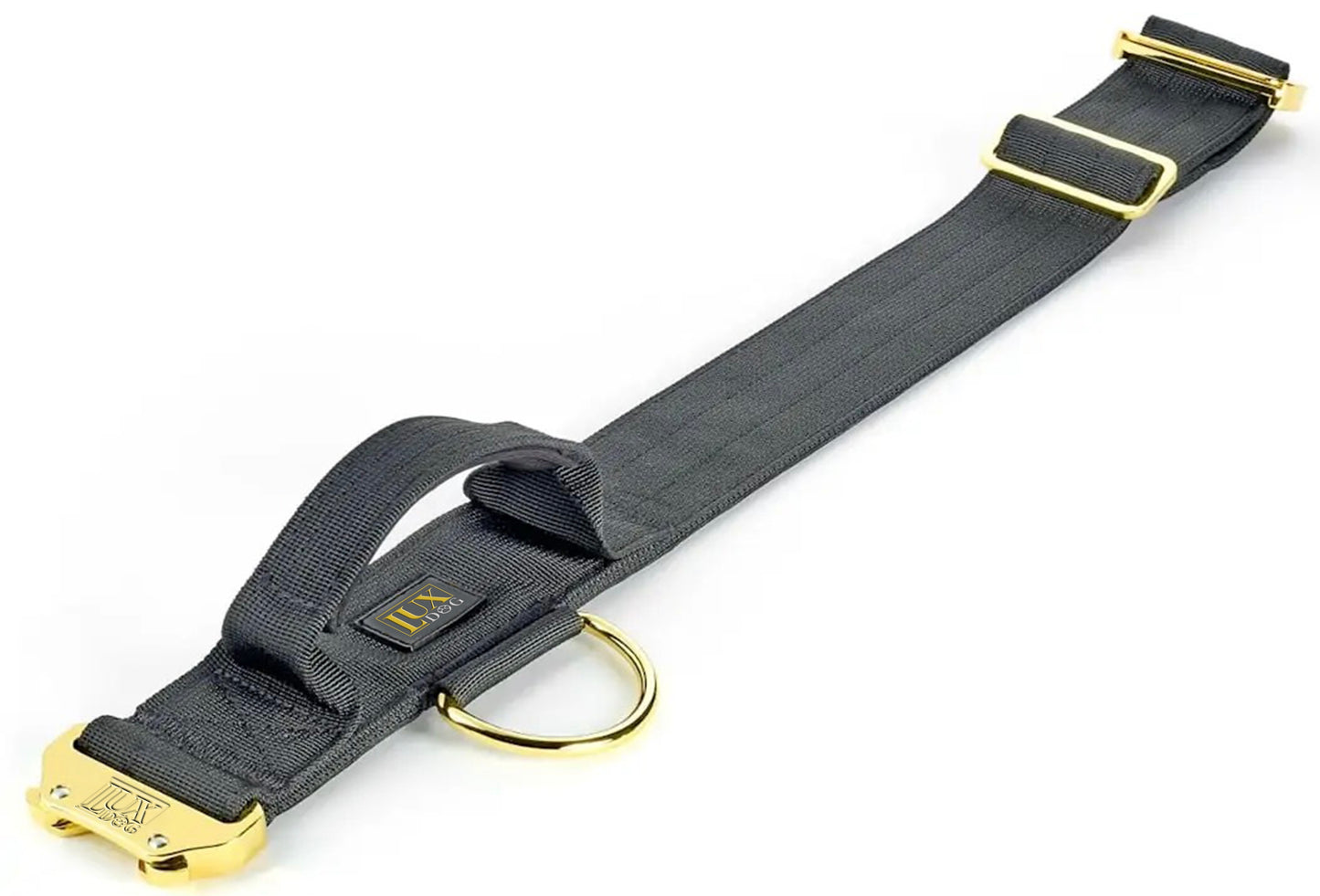 5cm Gold Buckle Tactical Collar (Black)