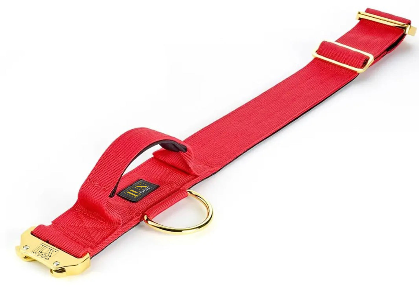 5cm Gold Buckle Tactical Collar (Red)